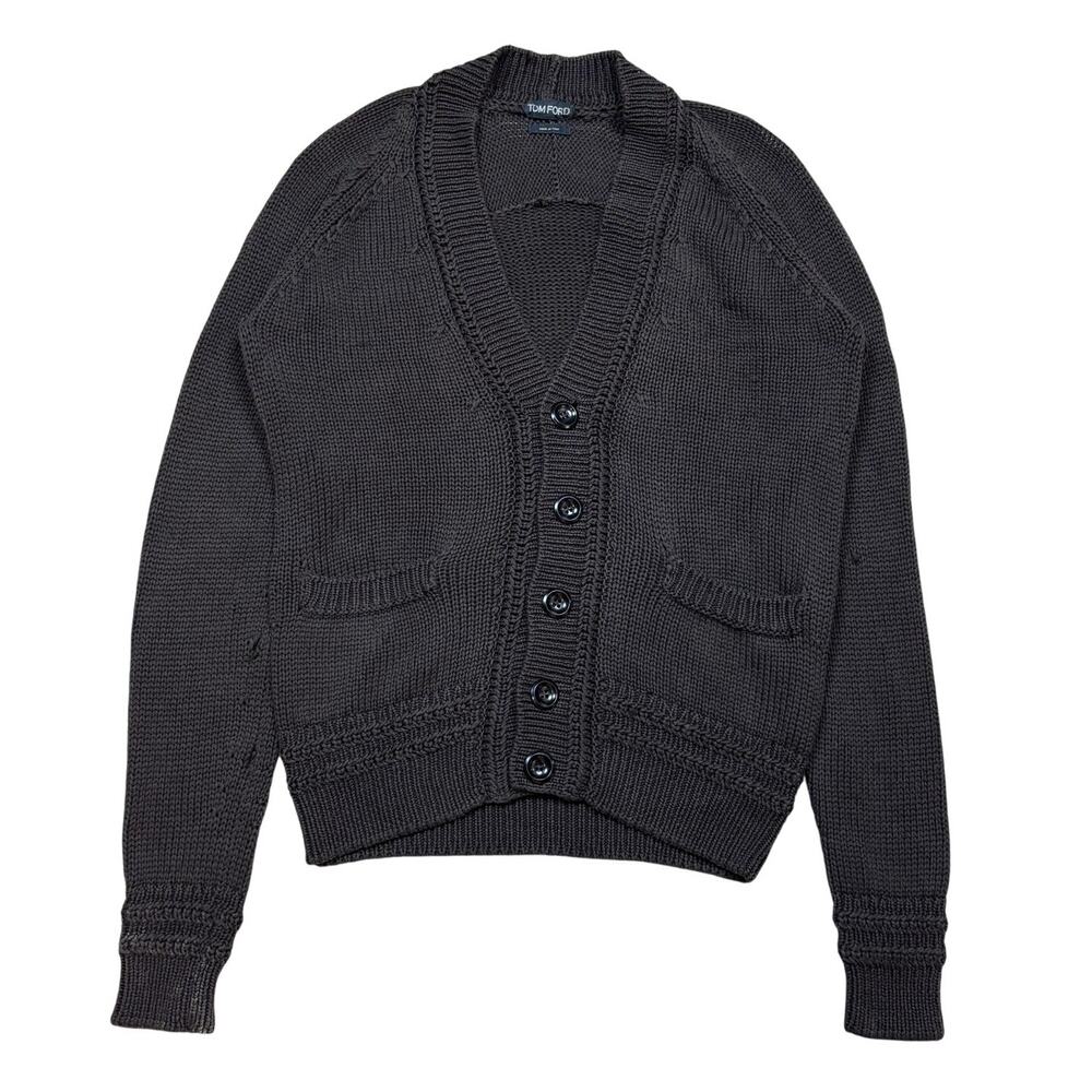 Vintage Tom Ford Knit Cotton Cardigan Sweater Men's Small Made in Italy